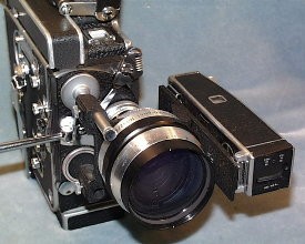 Anamorphic Lens with Octameter attached to Camera