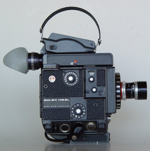 Bolex EL Camera using 1 C mount Prime Lens